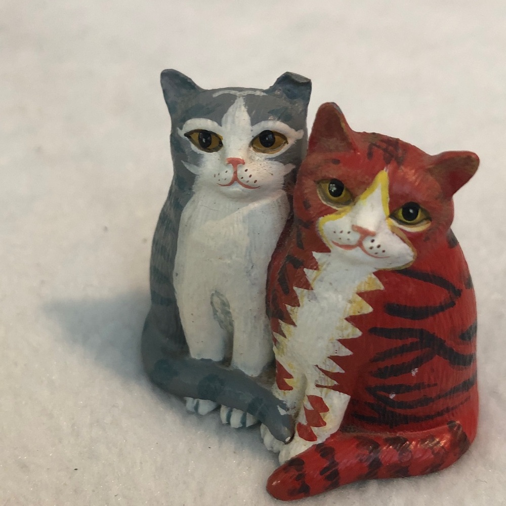 Miniature Cats Lucy & Ethel by Martin Leman Pewter Department 56 Pls Read